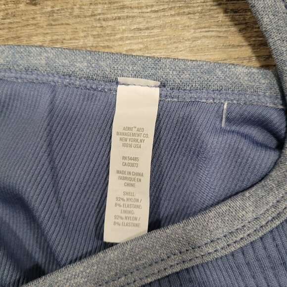 NWT AERIE | Seamless Heather Square Neck Longline Bralette Ribbed | Sz. XL - Picture 7 of 9